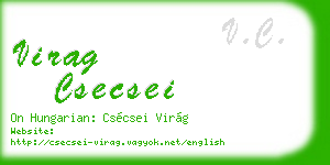 virag csecsei business card