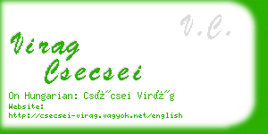 virag csecsei business card